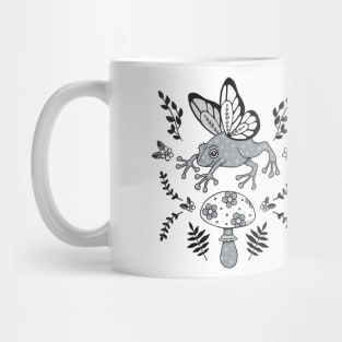 Froggy Fairy and Flower Mushroom Mug